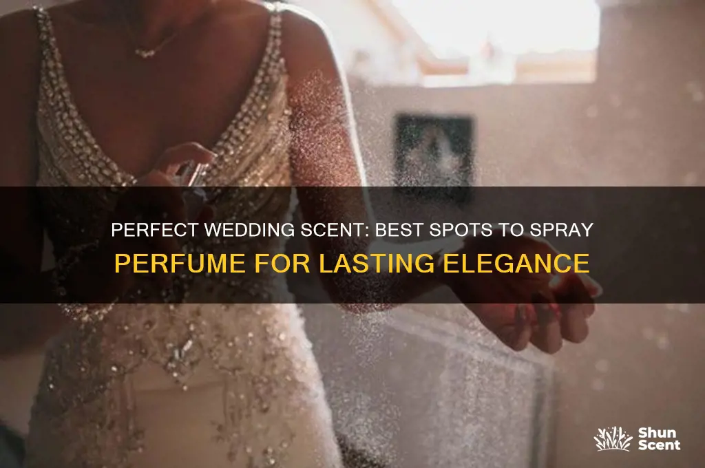 where to spray perfume in a wedding