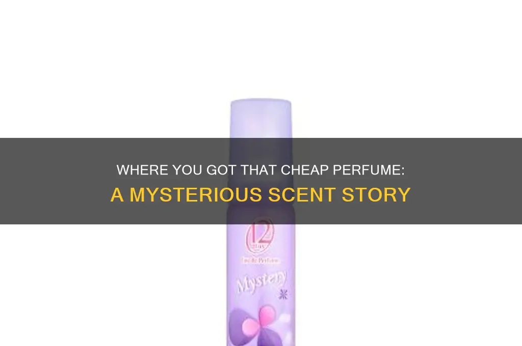 where you got that cheap perfume god only knows