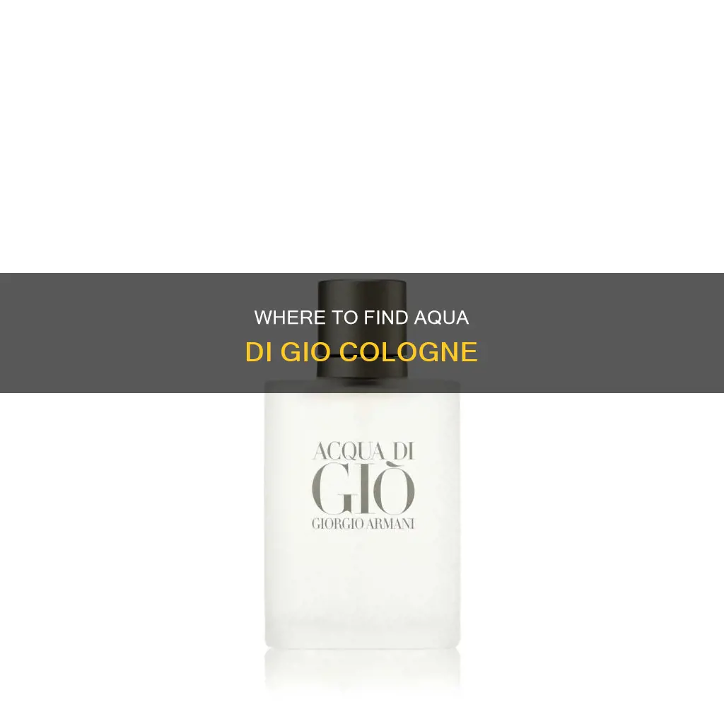 which chains carry aqua di gio cologne