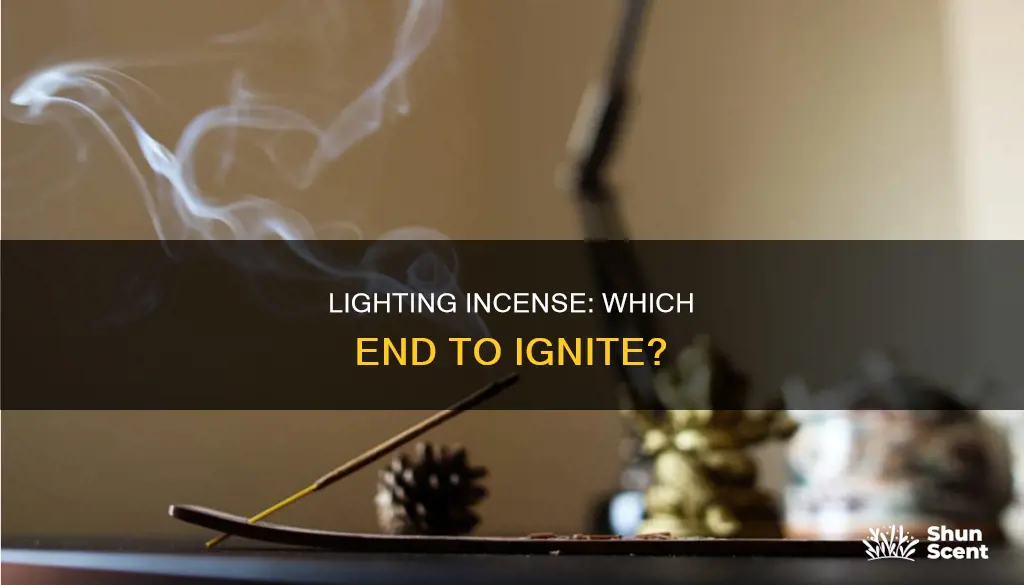 which end of an incense stick do you light