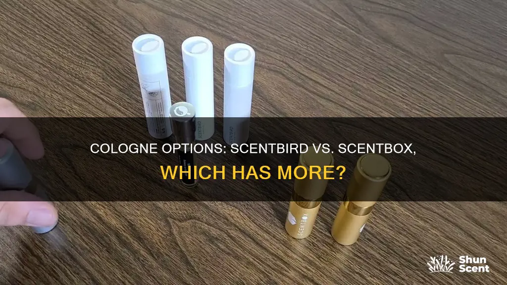 which has the more cologne option scentbird or scentbox