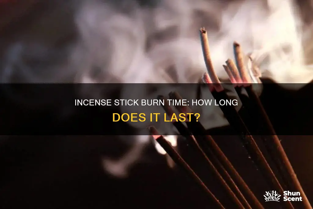 who long is an incense stick of time