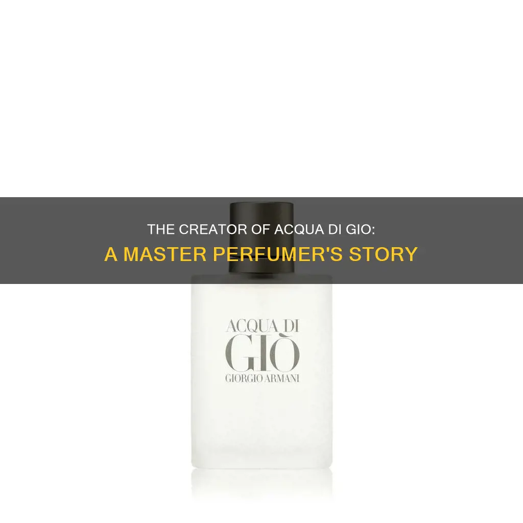 who makes acqua di gio cologne