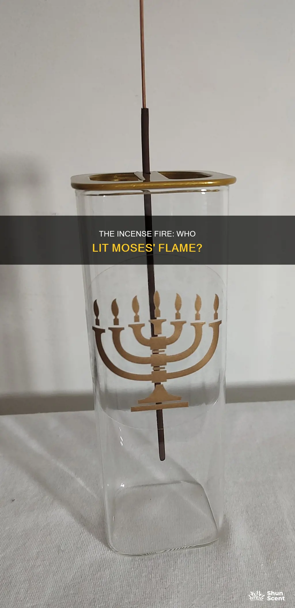 who started the fire that burned incense in moses time