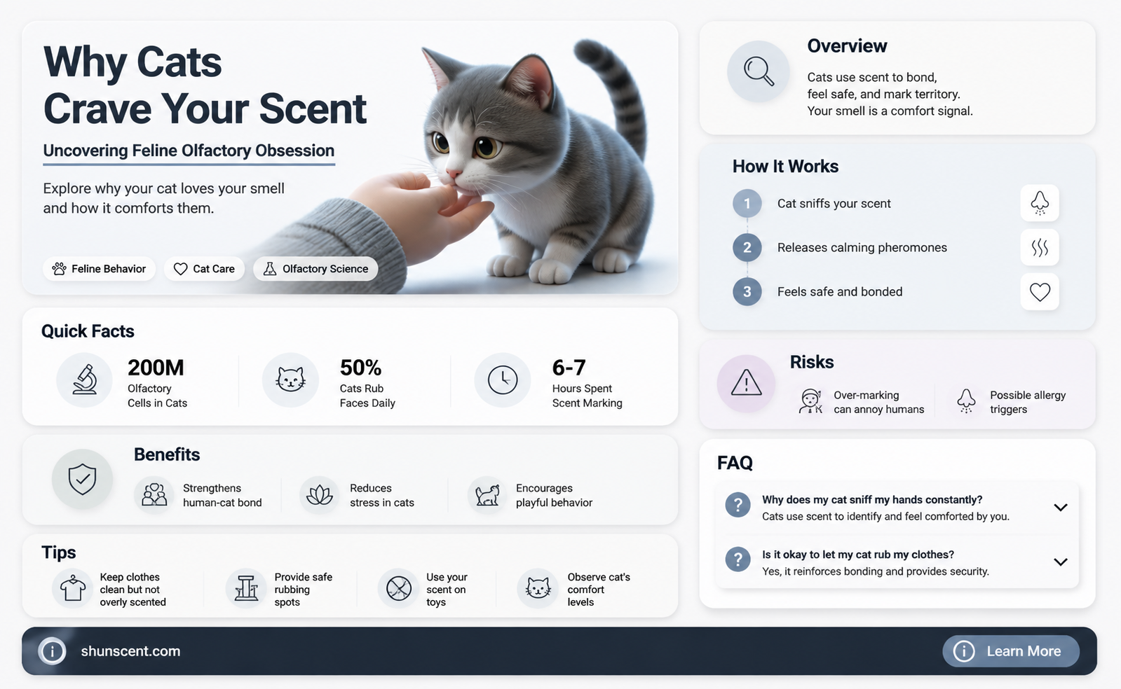 are cats addicted to your scent