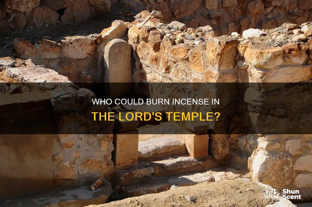 why could kings not burn incense in the lord