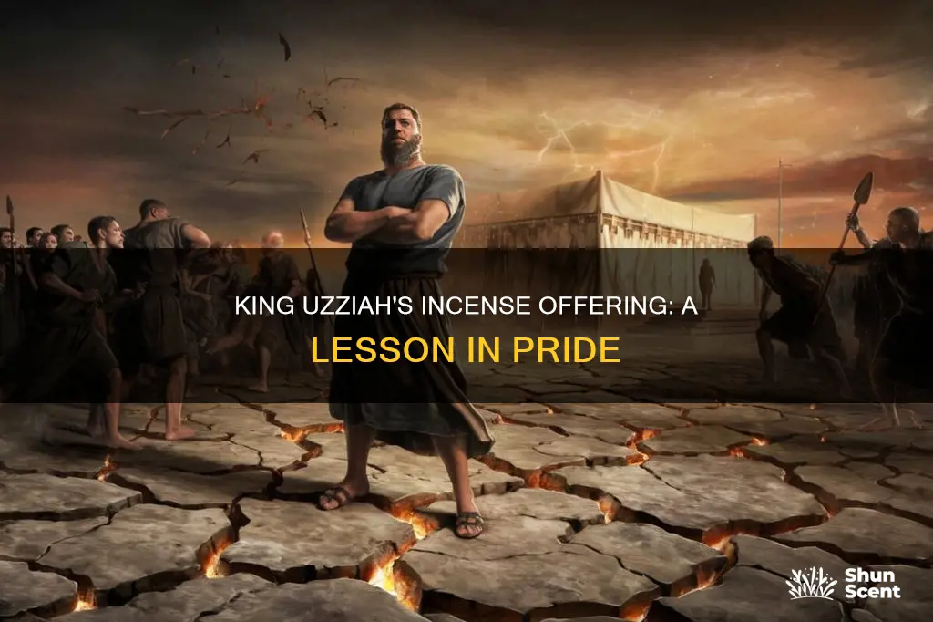 why did king uzziah burn incense