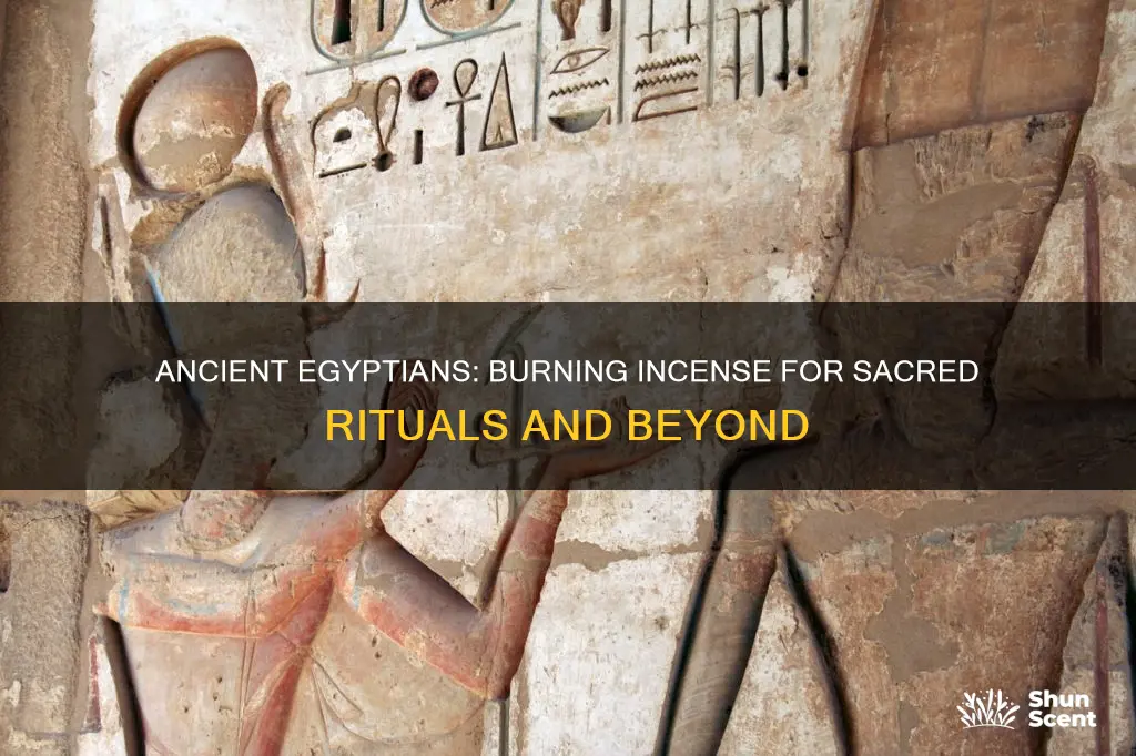 why did the ancient egyptians burn incense