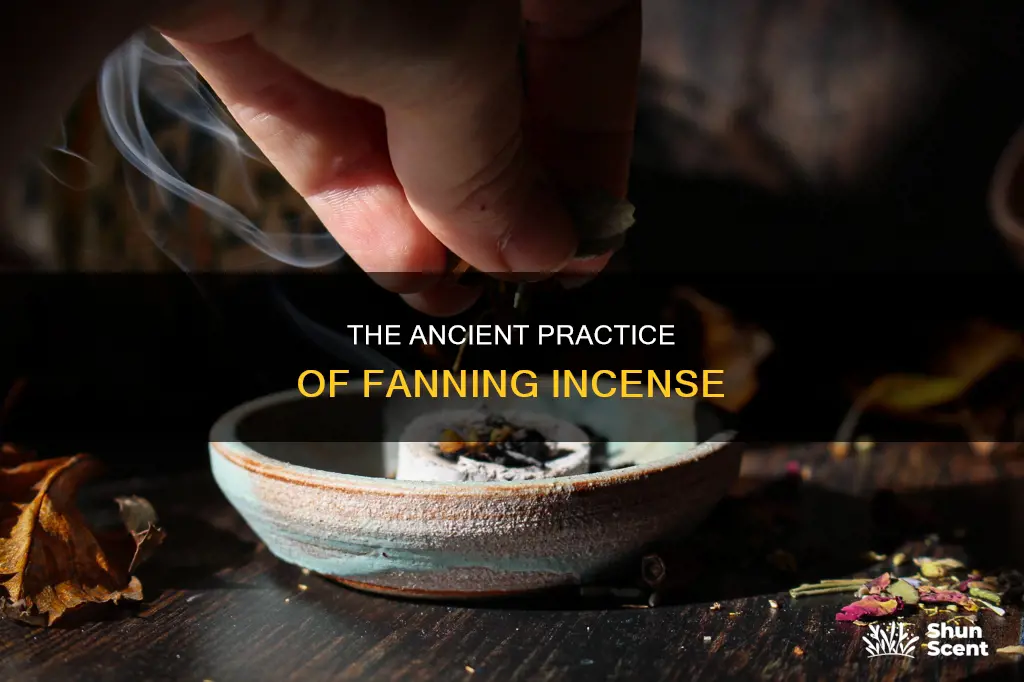 why do you shake incense instead of blowing it out