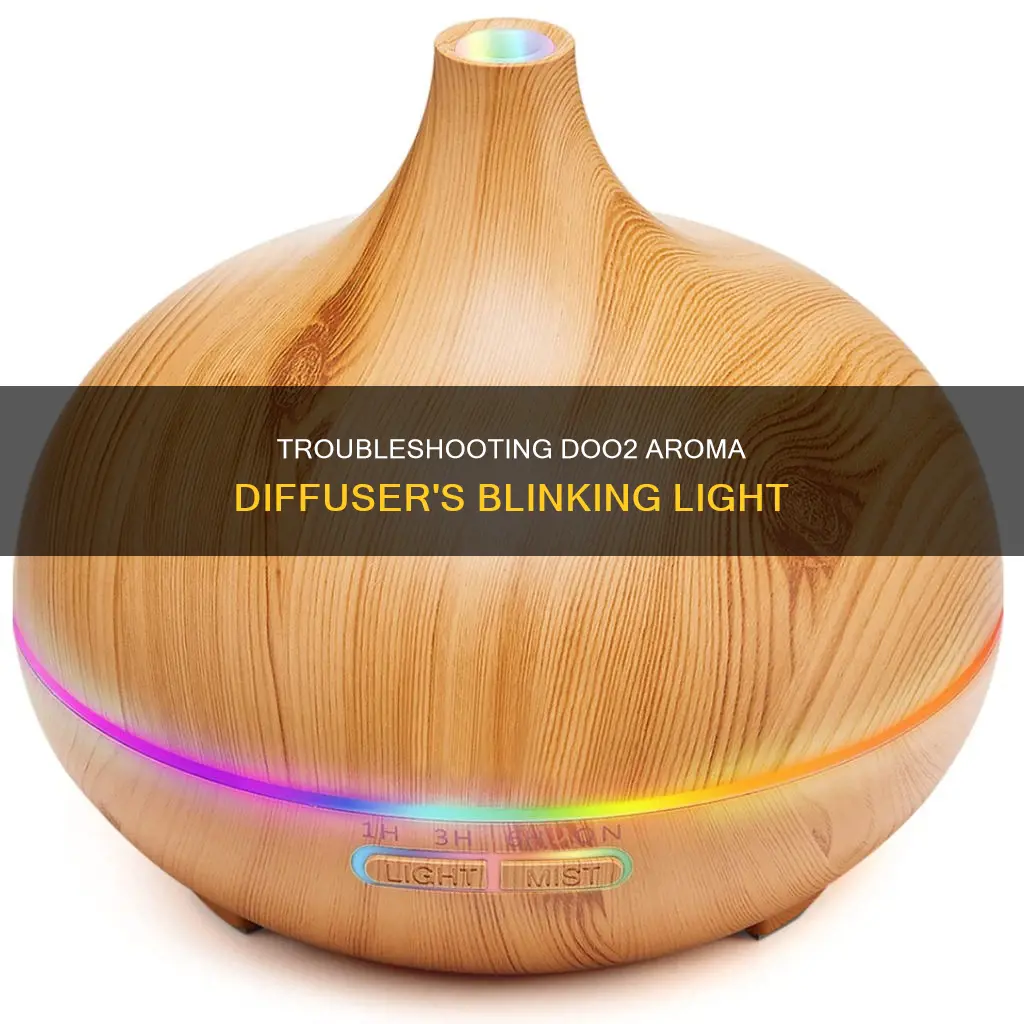 why does doo2 aroma.diffuser light blink