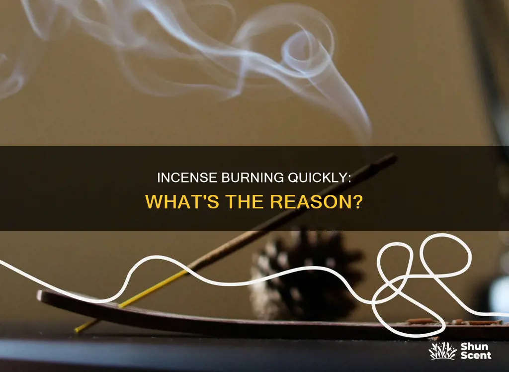 why does my incense burn so fast