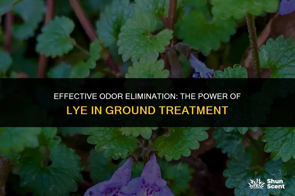 will lye get rid of odors in the ground